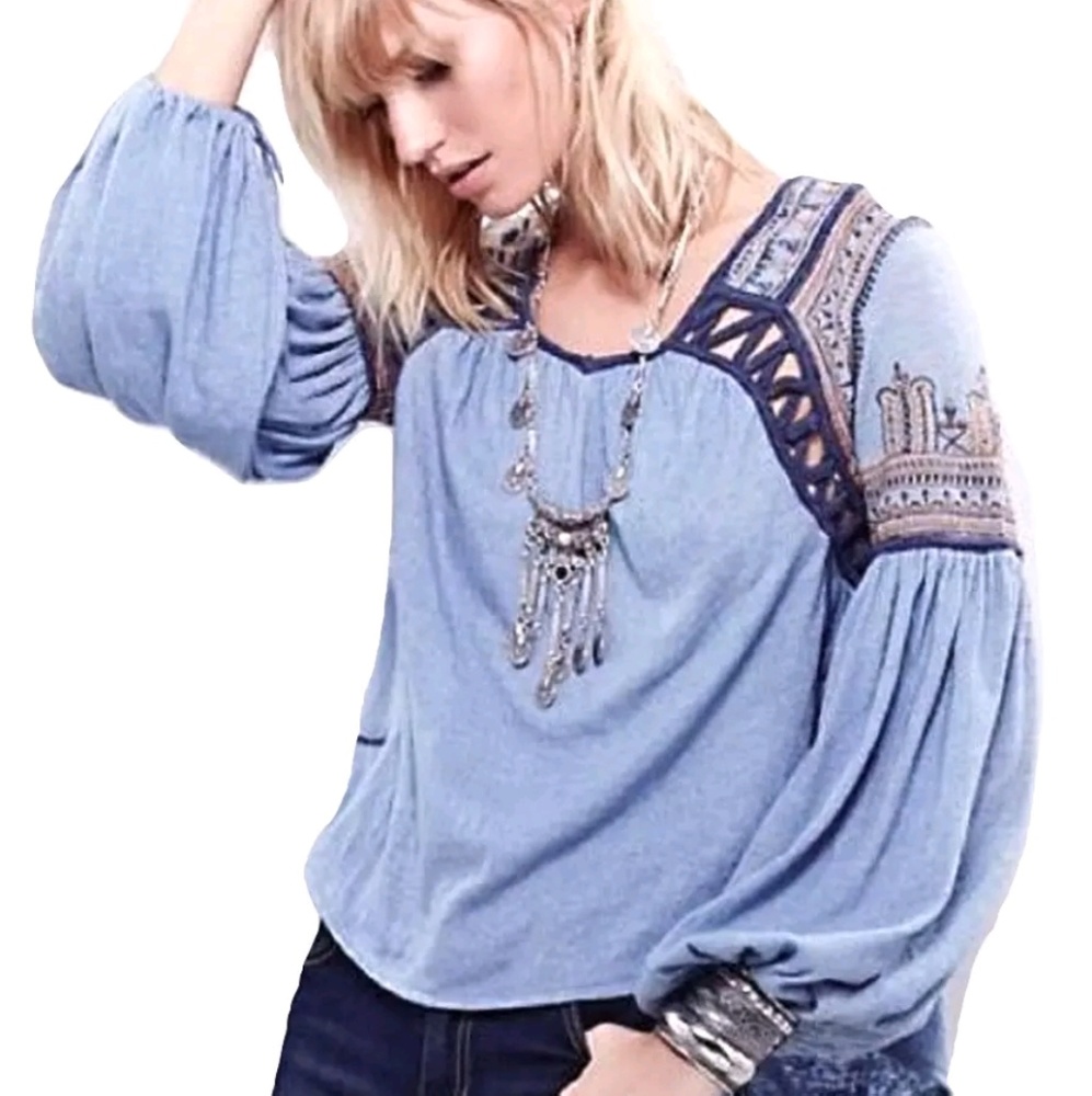 NWT Free People snow kisses blouse